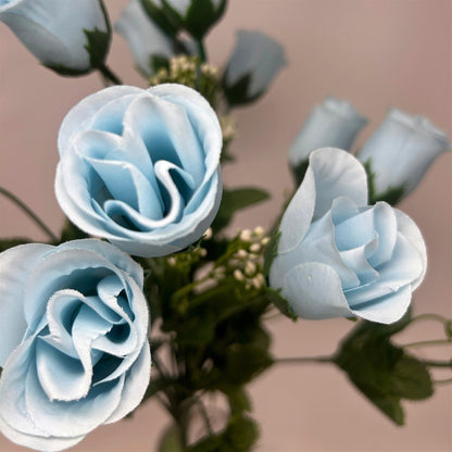 Rose Bud Bush x18 w/ Filler 18" - Light Blue | GTE