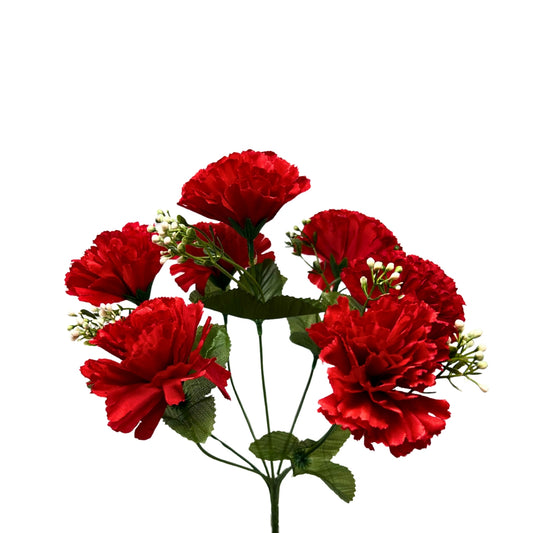 Carnation Bush x7 Red - 13" | GTE