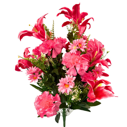 Tiger Lily/Carnation/Daisy Bush x36 - Hot Pink | SXE