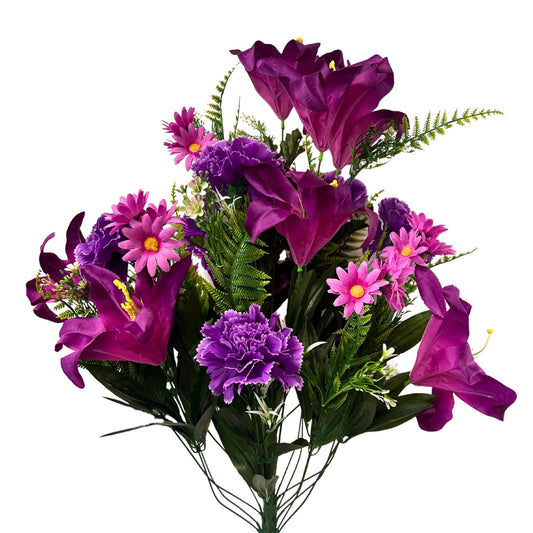 Tiger Lily/Carnation/Daisy Bush x36 - Purple | SXE