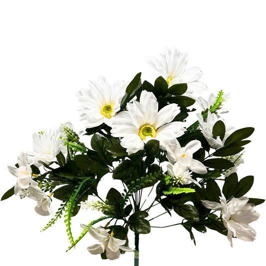 Gerbera/Orchid Bush x18 - White | SXE