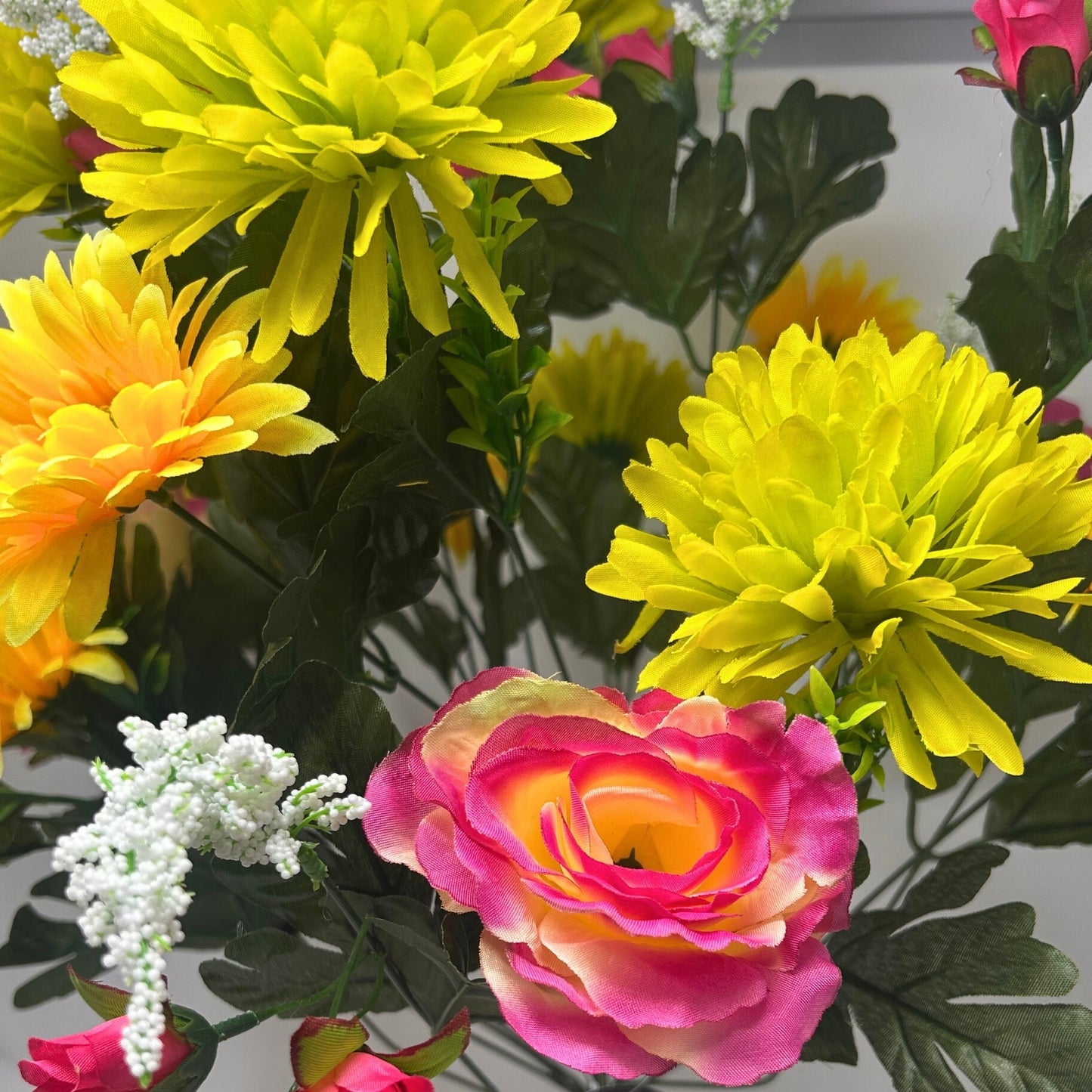 Rose/Mum/Gerbera Bush x24 - Lime/Yellow/Beauty | SXE