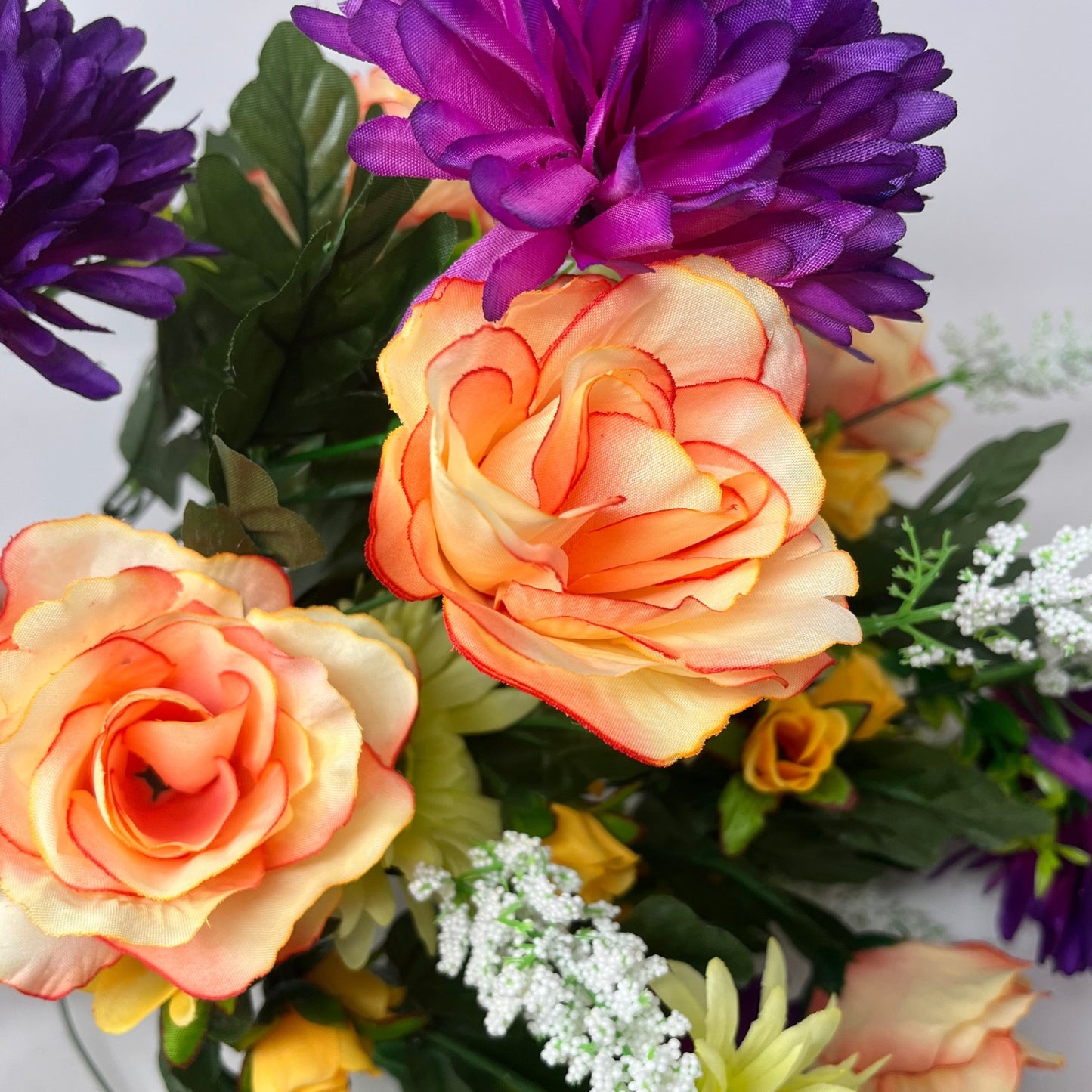 Rose/Mum/Gerbera Bush x24 - Purple/Salmon/Yellow | SXE