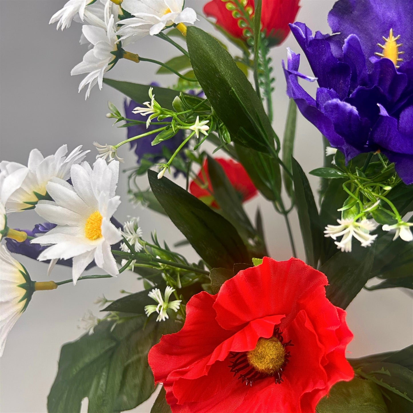 Poppy/Iris/Daisy Bush x18 - Red/White/Blue | SXE