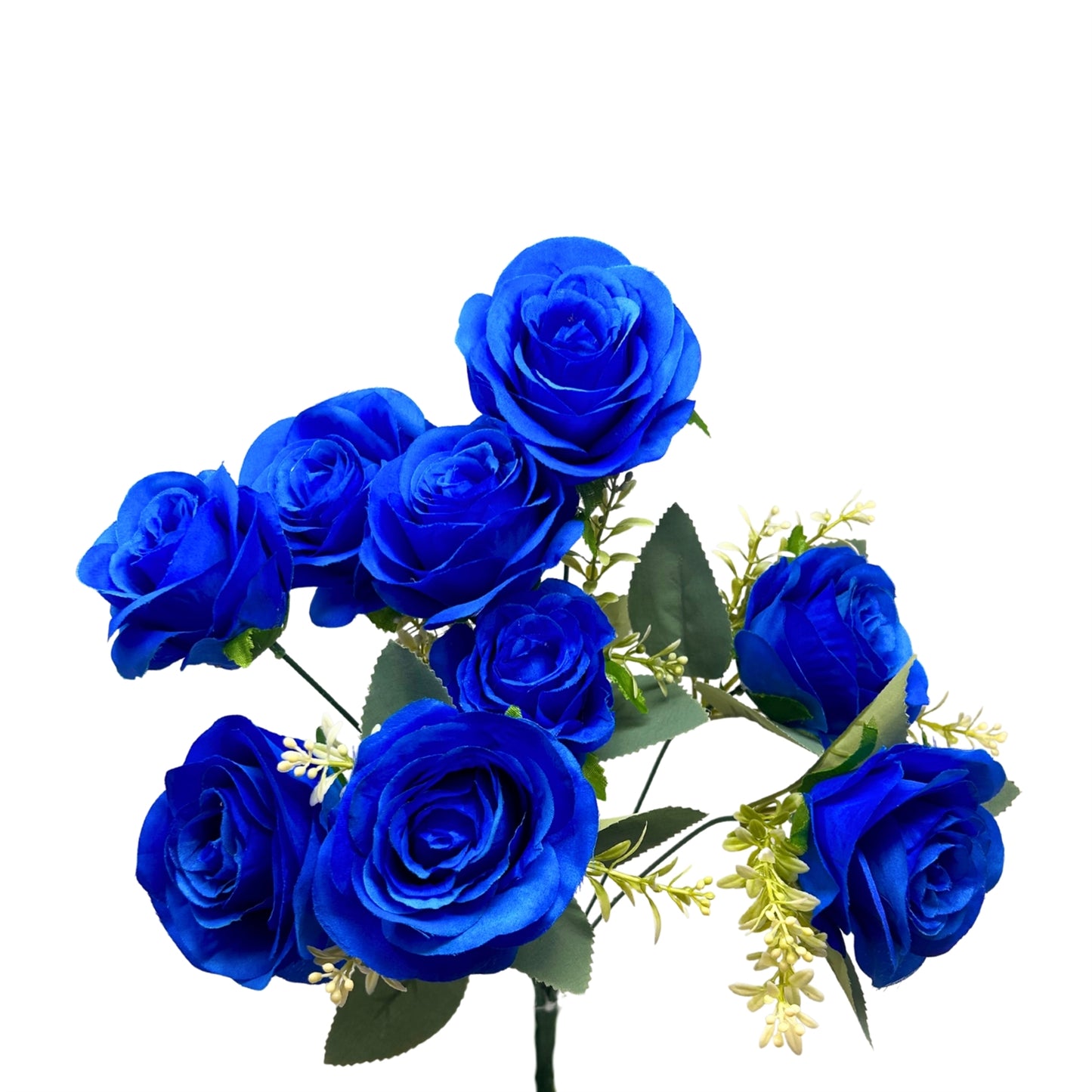 Southern Rose Bush x9 w/ Filler - 17" Blue | QOE