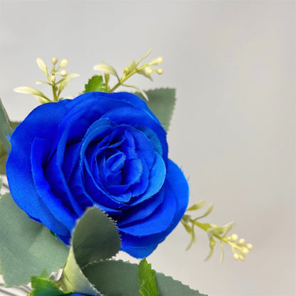Southern Rose Bush x9 w/ Filler - 17" Blue | QOE