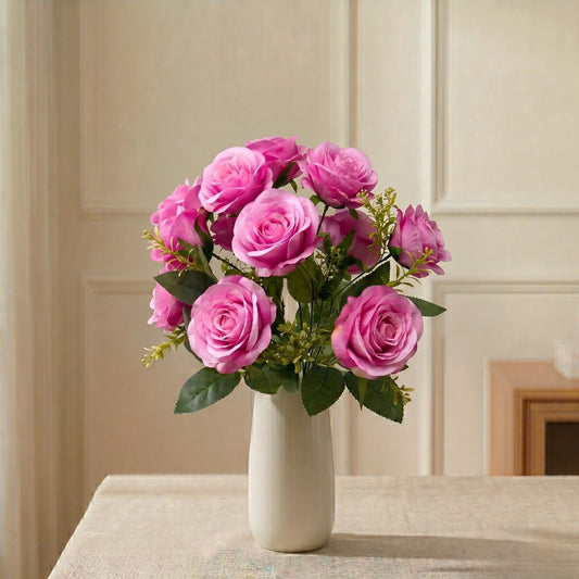 Southern Rose Bush x9 w/ Filler - 17" Lavender | QOE