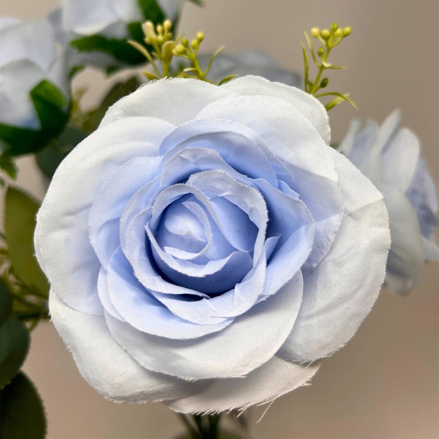 Southern Rose Bush x9 w/ Filler - 17" Light Blue | QOE