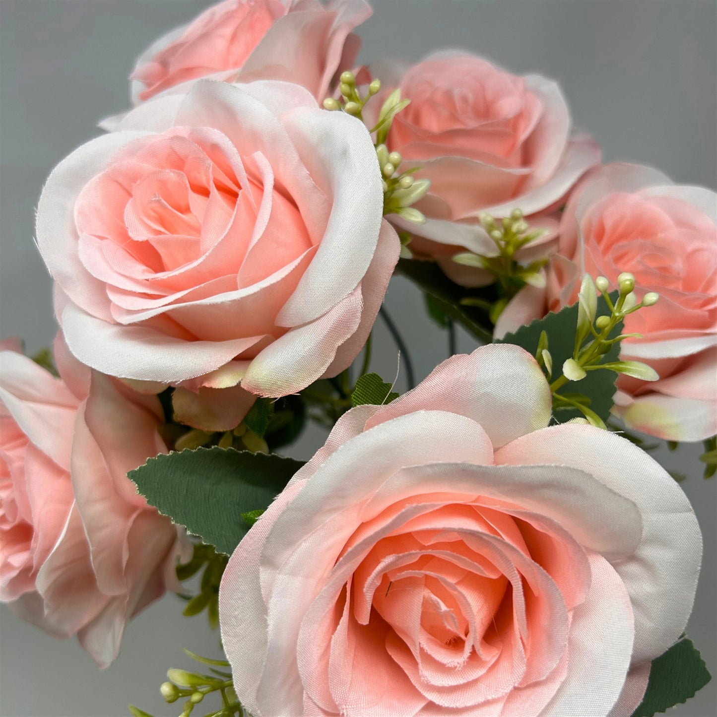 Southern Rose Bush x9 w/ Filler - 17" Pink | QOE