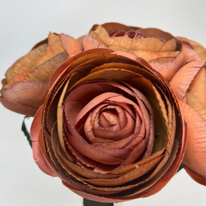 Ranunculus Bouquet x6 - Burnt Sienna