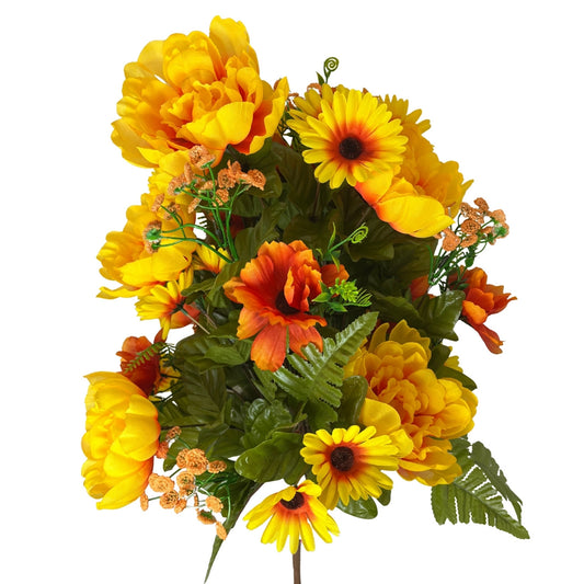Fall Peony / Wild Flower x 36 Mixed Bush 25" - Green/Orange | CZ