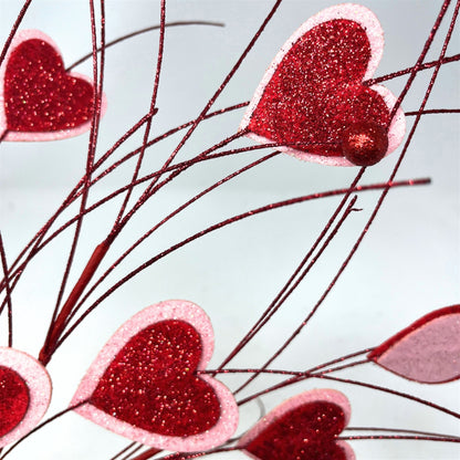 Felt/Glitter Heart Bush 17" | QP