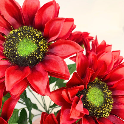 Radiant Sunflower Bush x 10 - Red 16" | YS