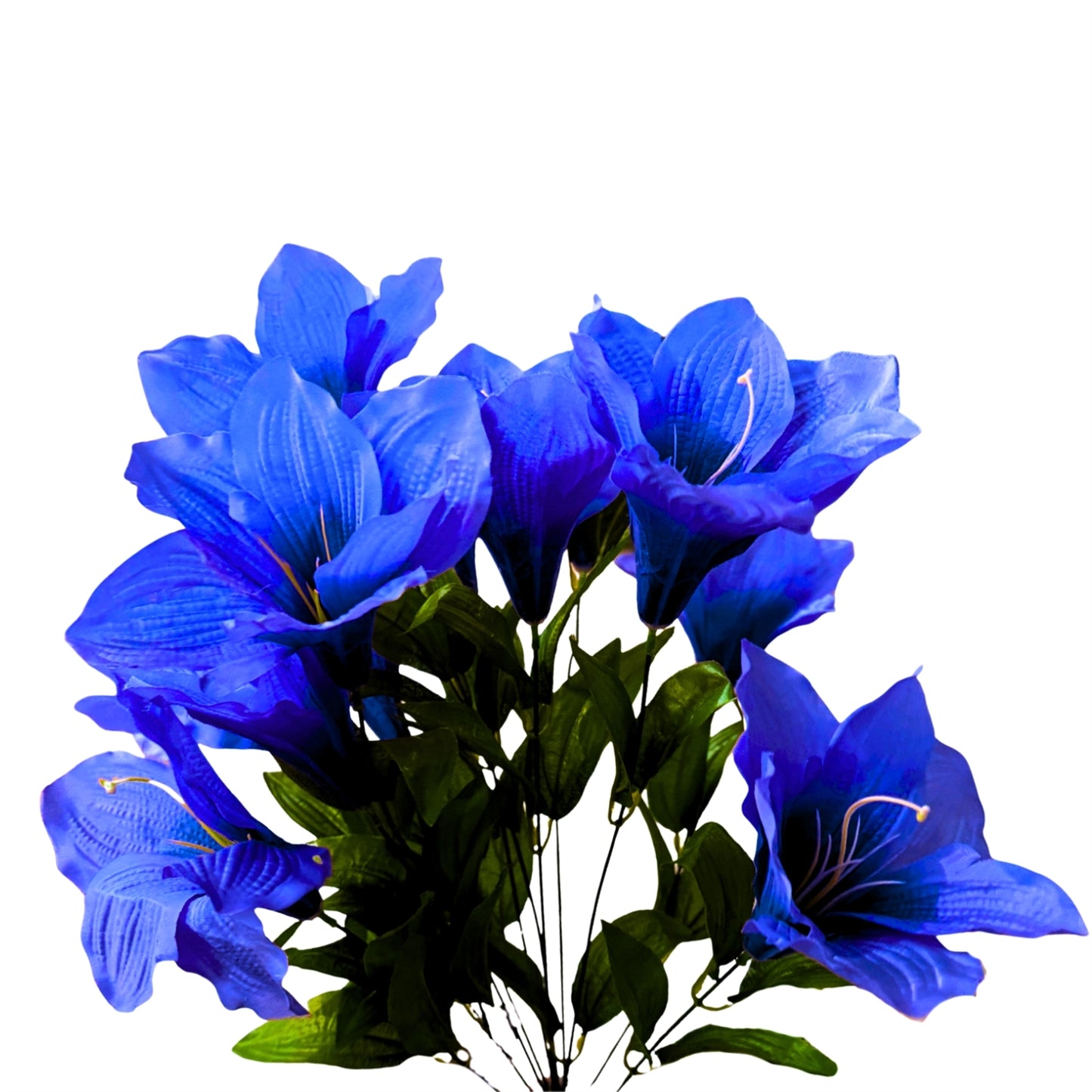 Satin Amaryllis Bush x12 - 24" - Blue