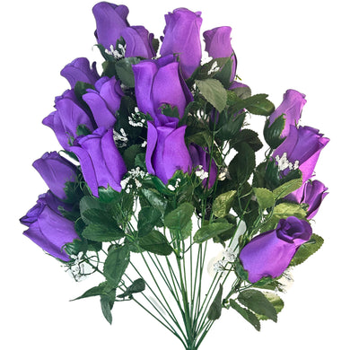 Rose Bud Bush (23.5”) x 24 Purple