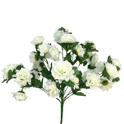 Ruffled Marigold Bush x 14 - Cream 17" | CZE