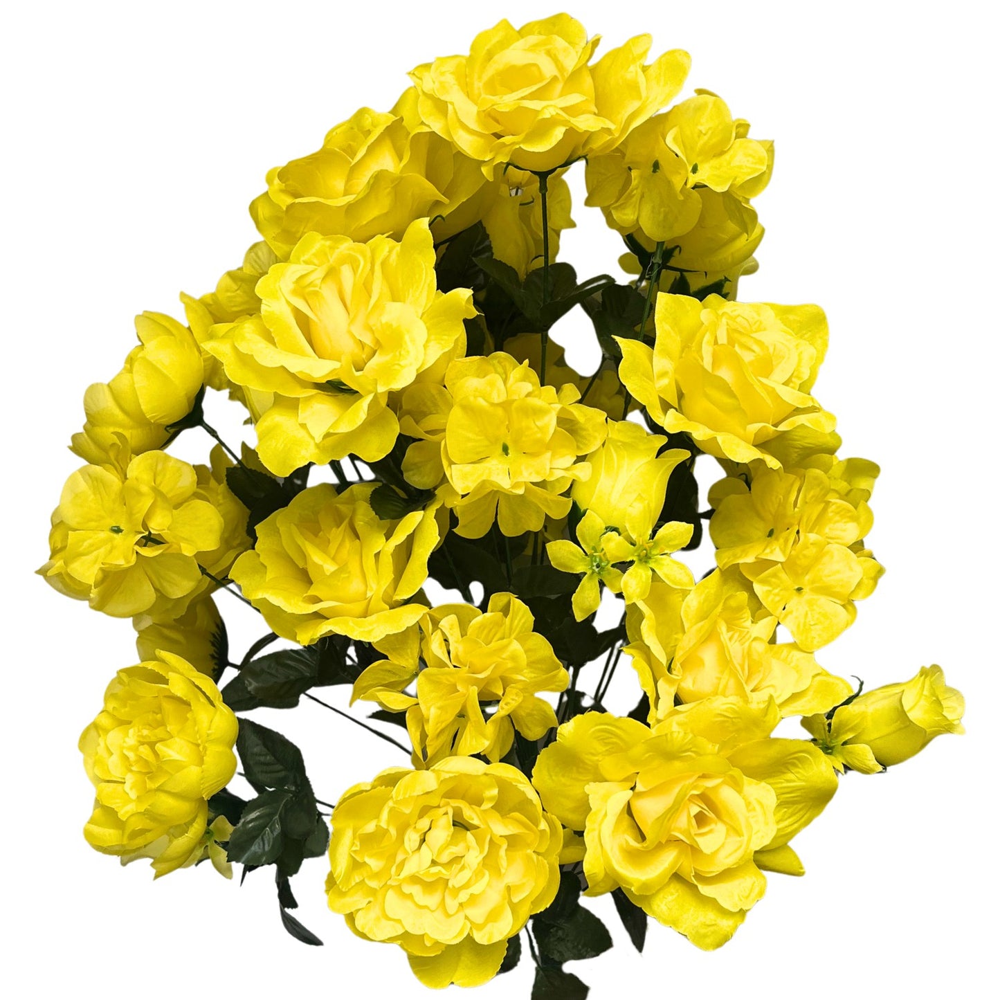 Rose / Peony / Hydrangea Mixed Bush 25" - Yellow Mix x36 | CZE