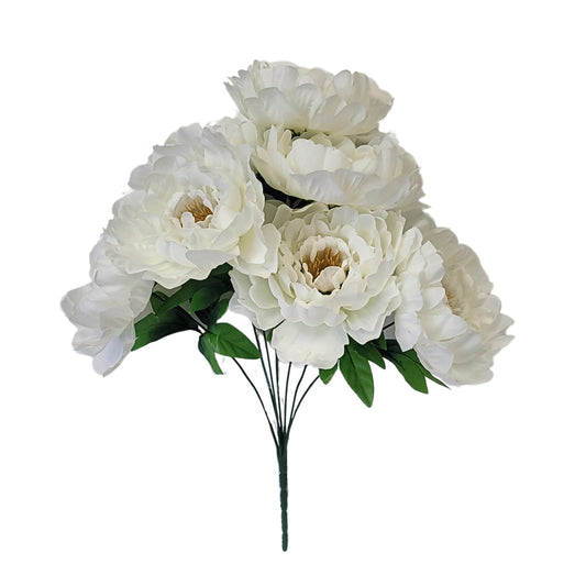 Peony Bush x 7 Cream 18" | CZE