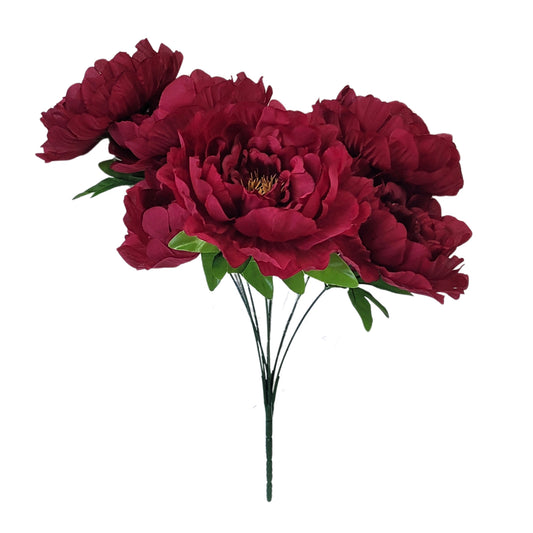 Peony Bush x 7 Dark Red 18" | CZE