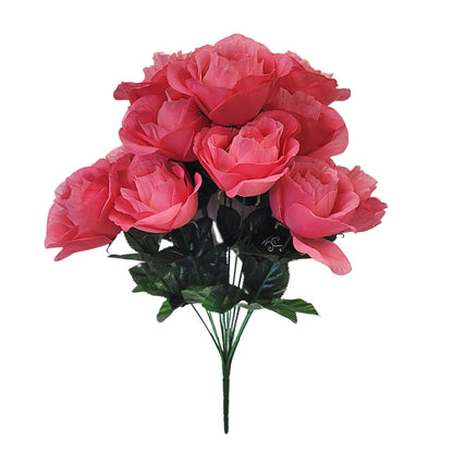 Medium Open Rose Bush x 14 - Pink 19" | CZE