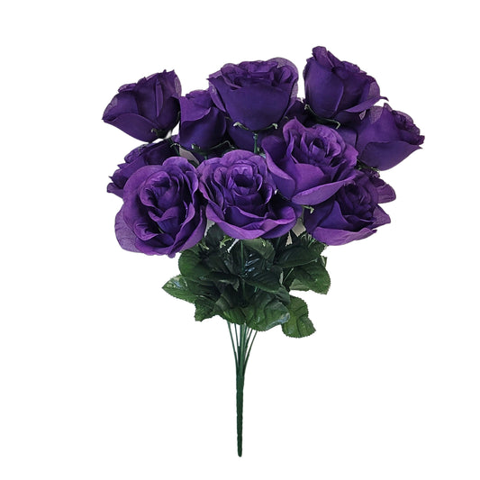 Medium Open Rose Bush x 14 - Purple 19" | CZE