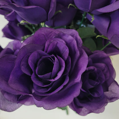 Medium Open Rose Bush x 14 - Purple 19" | CZE