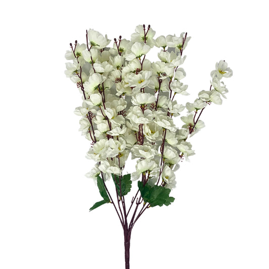 21" Cherry Blossom Bush x9 in Cream | BYE