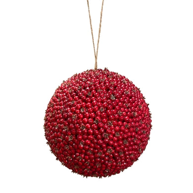 Large Gooseberry Ball Ornament - Burgundy 9” | KS