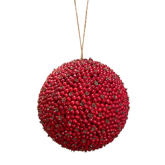 Large Gooseberry Ball Ornament - Burgundy 9" | KS