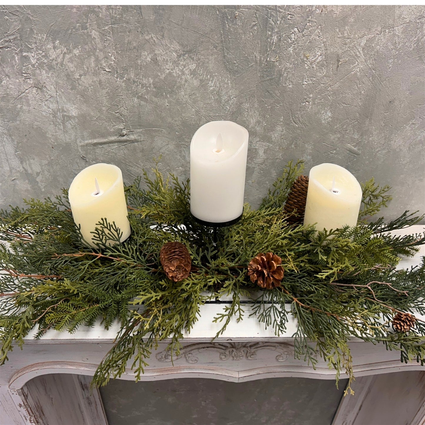 Real Touch Mixed Cedar Centerpiece 32" | YS