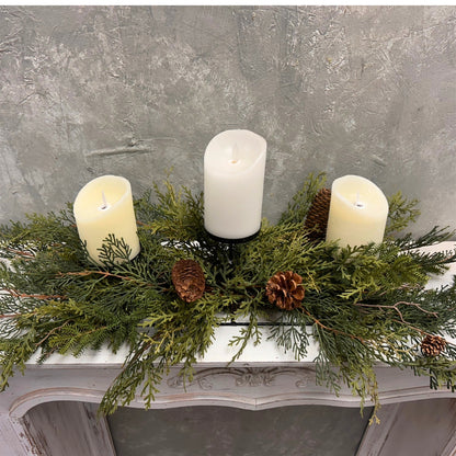Real Touch Mixed Cedar Centerpiece 32" | YS