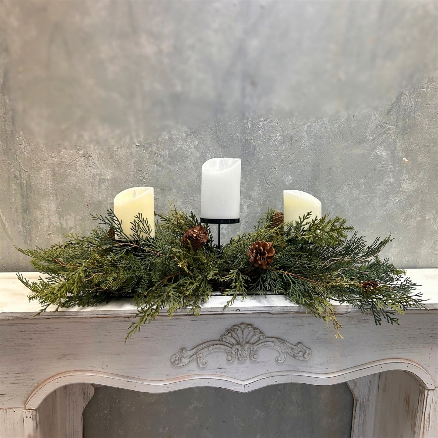 Real Touch Mixed Cedar Centerpiece 32" | YS