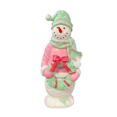 36'' Resin Flat Snowman With Led Light | LC