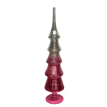Load image into Gallery viewer, &quot;4&#39;&#39;X4&#39;&#39;X18&#39;&#39; Glass Pink &amp; Silver Finial | LC