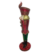 Load image into Gallery viewer, 71.5&quot; Resin Red, Gold and Green Luxury Jeweled Nutcracker | LC