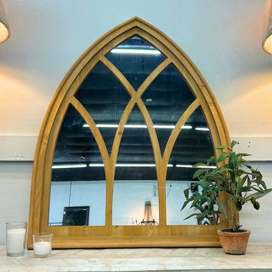 Cathedral Wooden Mirror