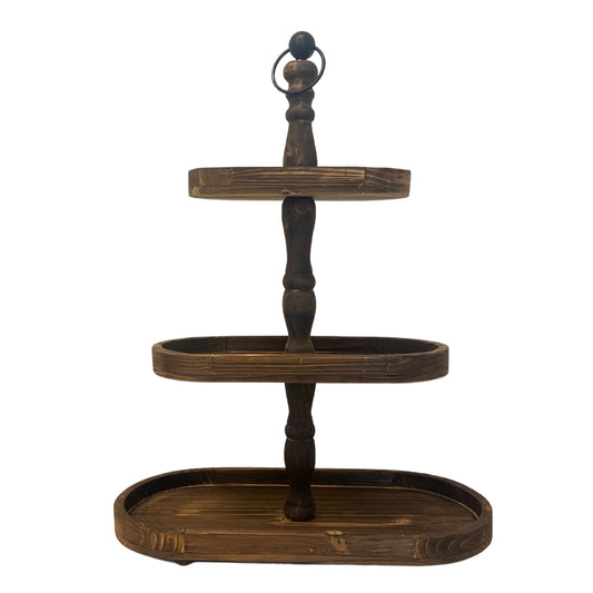 3-Layer Tray in Dark Wood | LW