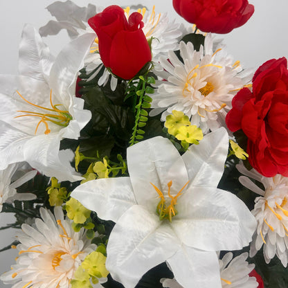 Courage & Legacy Pre-Made Vase Insert (Red, White)