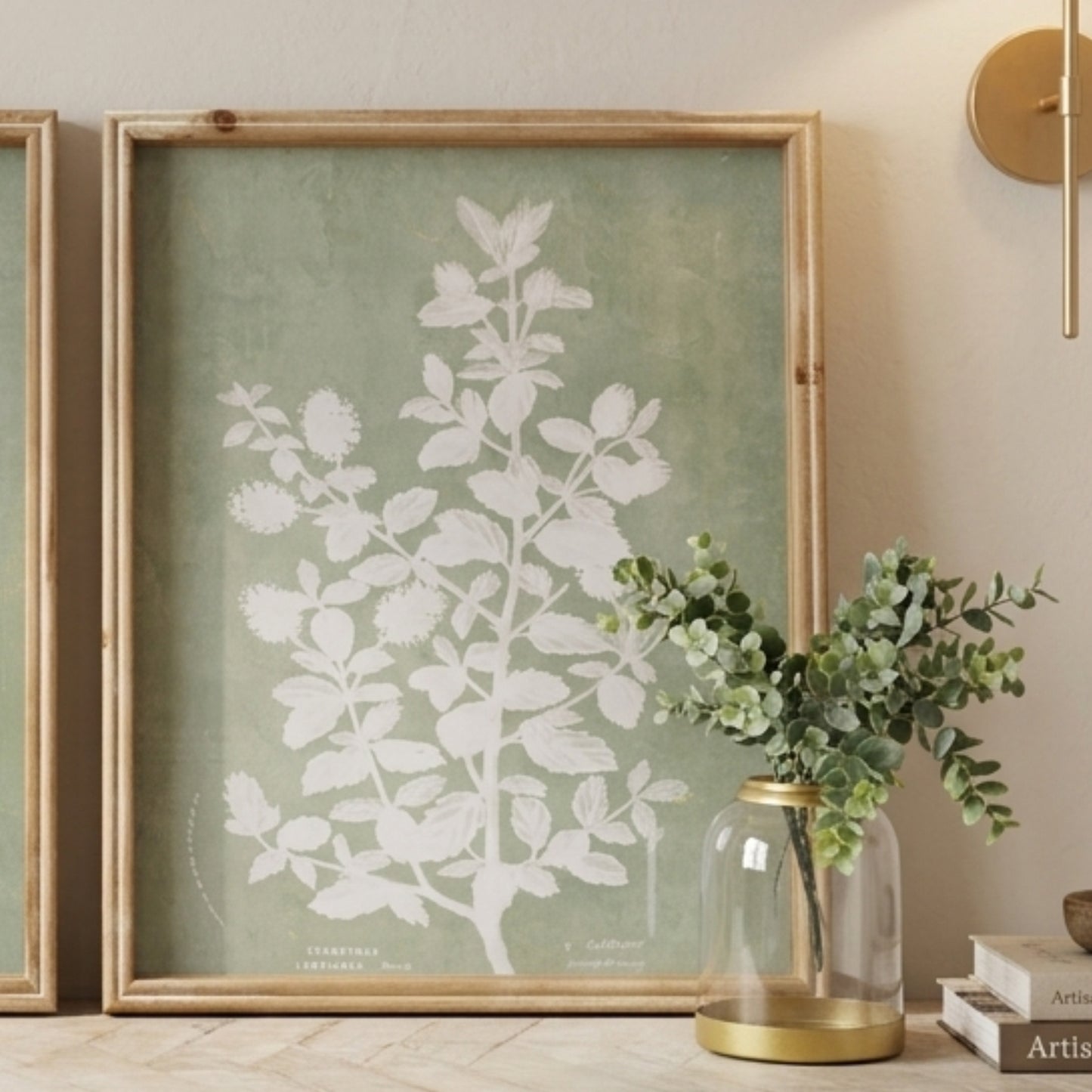 Botanical Wall Art with Intricate Foliage Set of 2