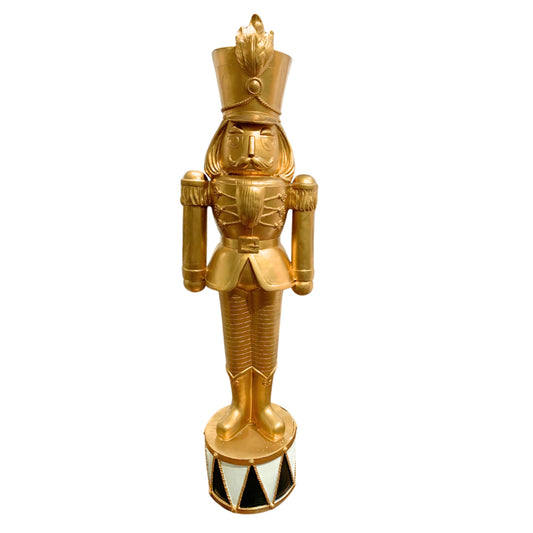 Golden Finish Nutcracker w/ Black White Base 72” | LC IN STORE PICKUP ONLY