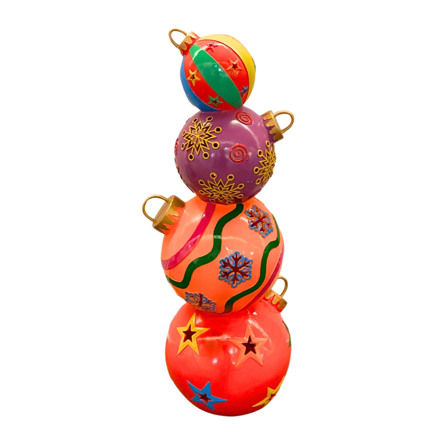 Vibrant Resin Stacked Christmas Ornaments 35'' | LC