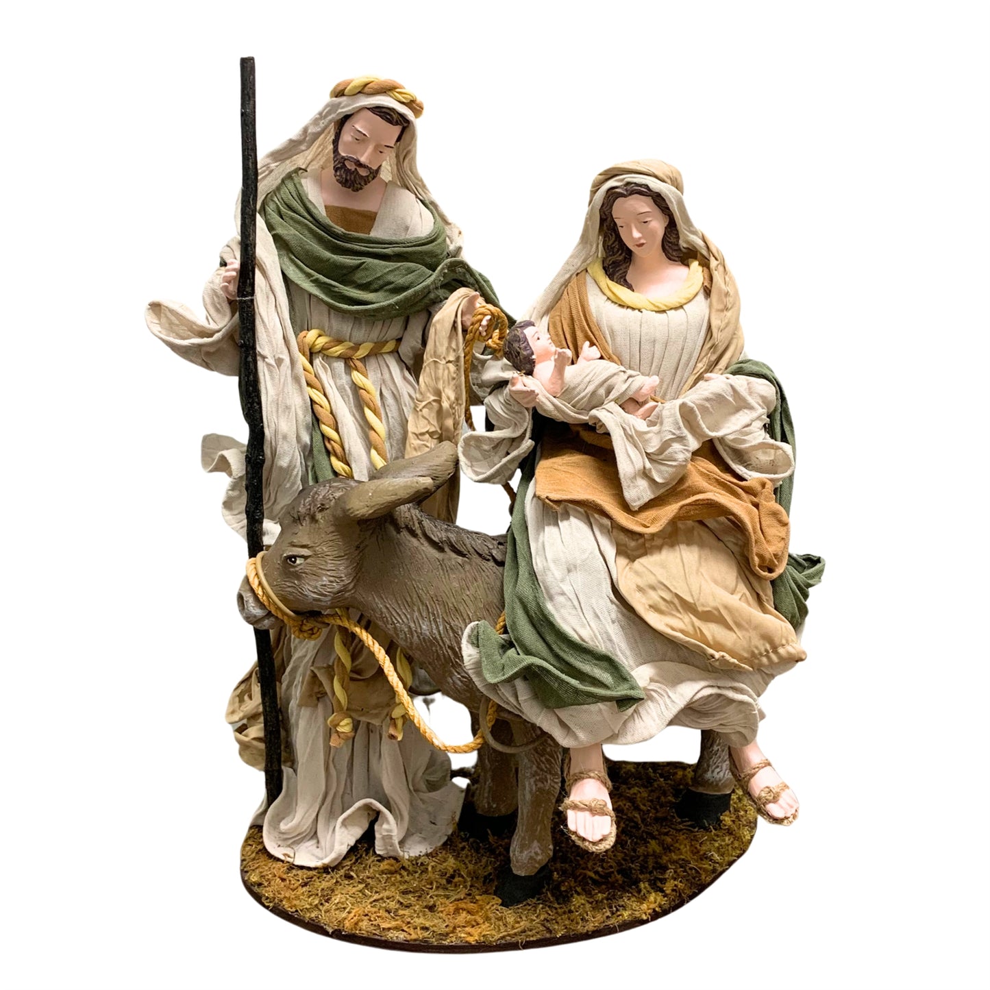 Natural Traveling Holy Family With Donkey 17” | StJ