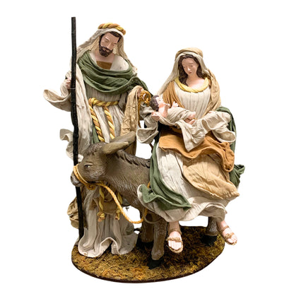 Natural Traveling Holy Family With Donkey 17” | StJ