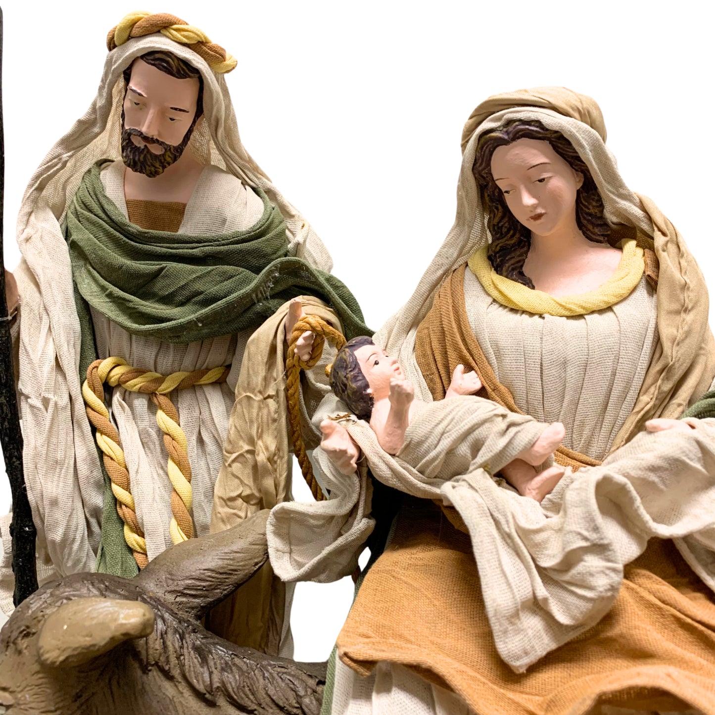 Natural Traveling Holy Family With Donkey 17” | StJ