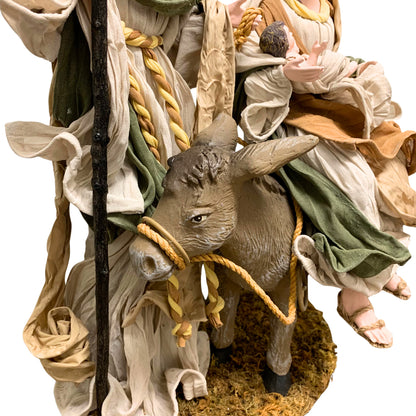 Natural Traveling Holy Family With Donkey 17” | StJ