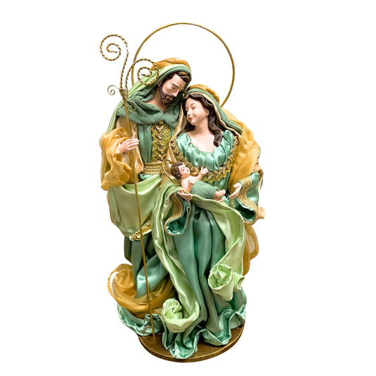 Shades of Green and Gold Holy Family 19.25”| StJ