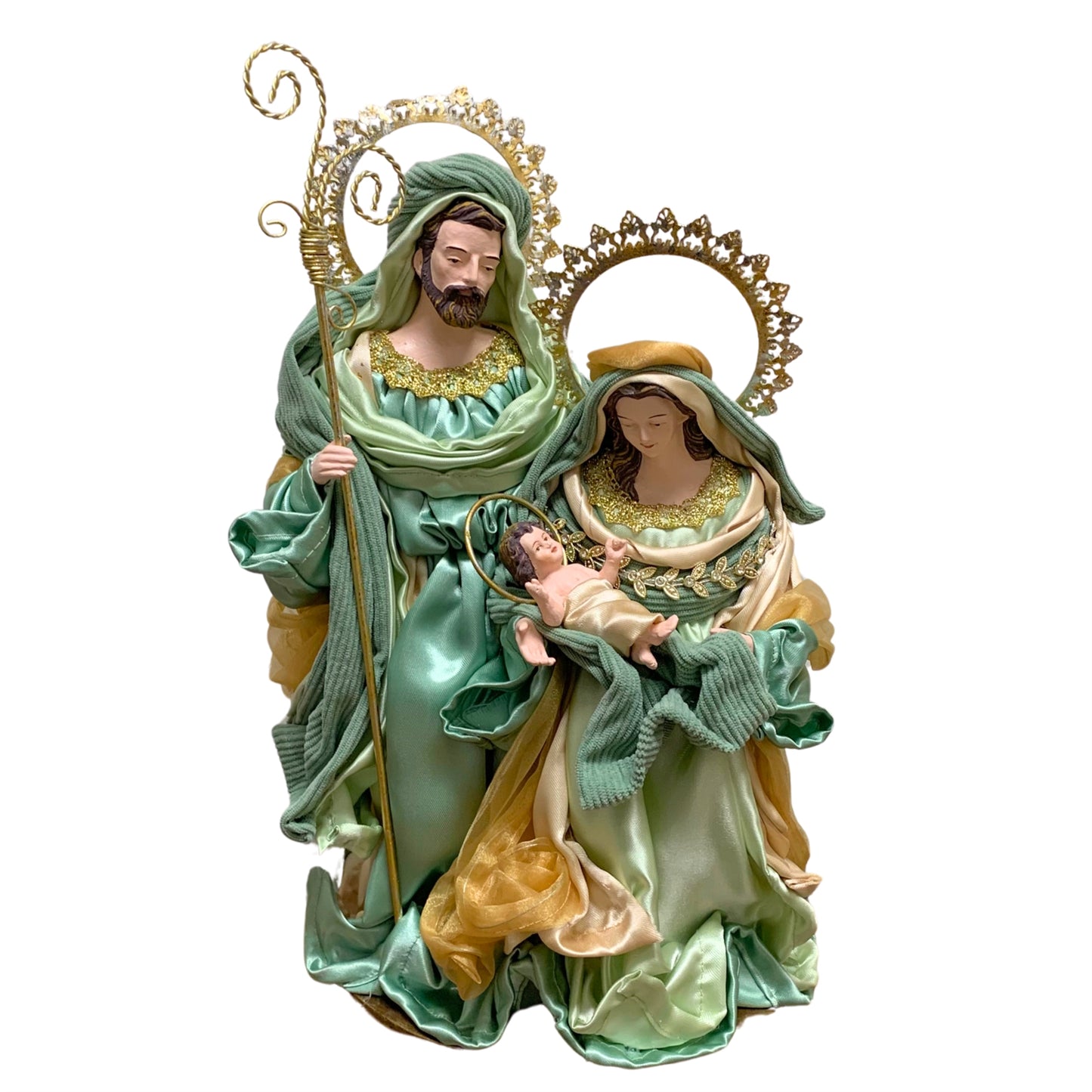 Shades of Green and Gold Holy Family 13.75” | StJ