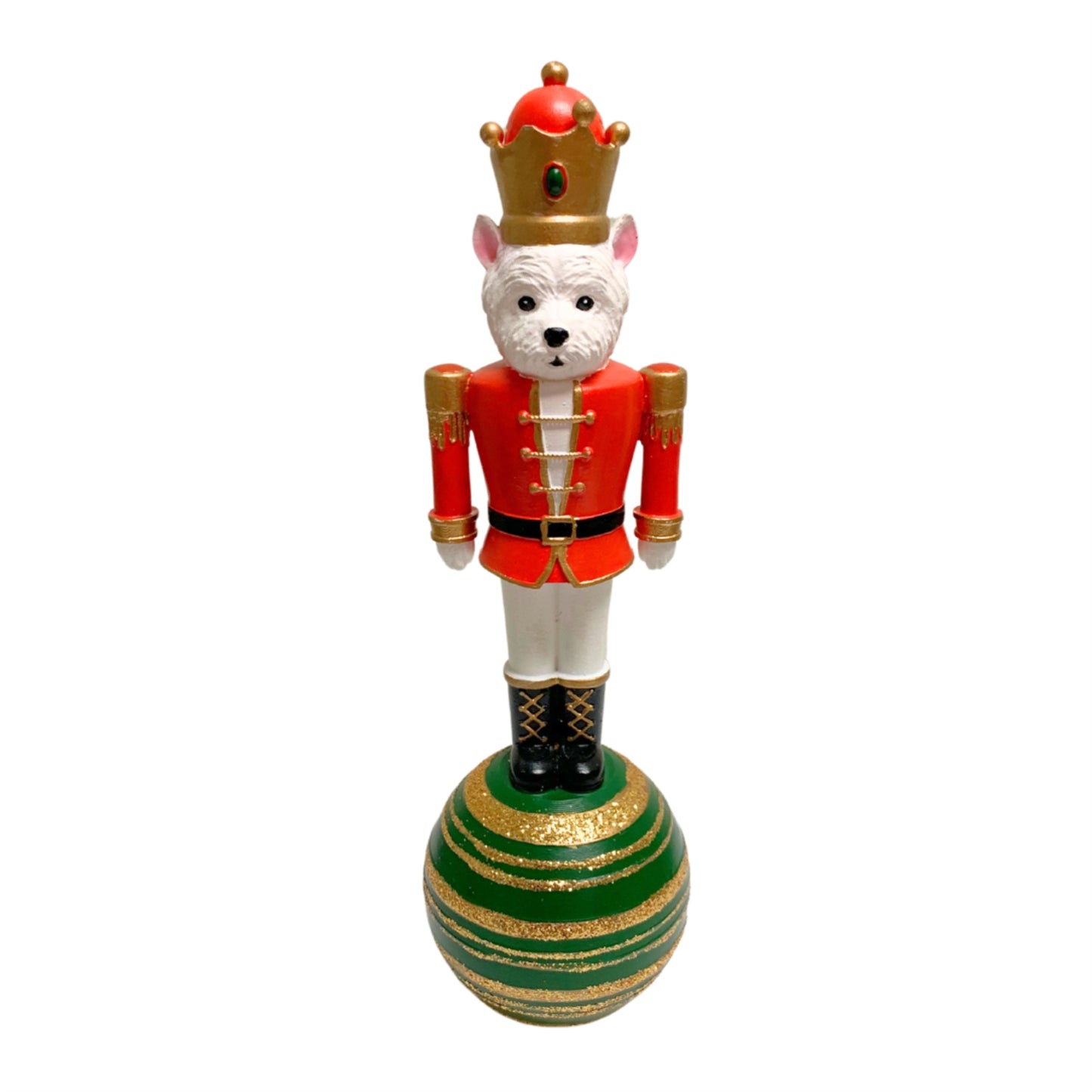 White Terrier Nutcracker Resin Décor 7.5” | LC