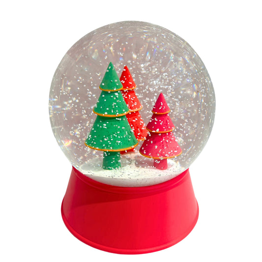 Colorful Christmas Tree Snow Globe Multi 4.75” | LC