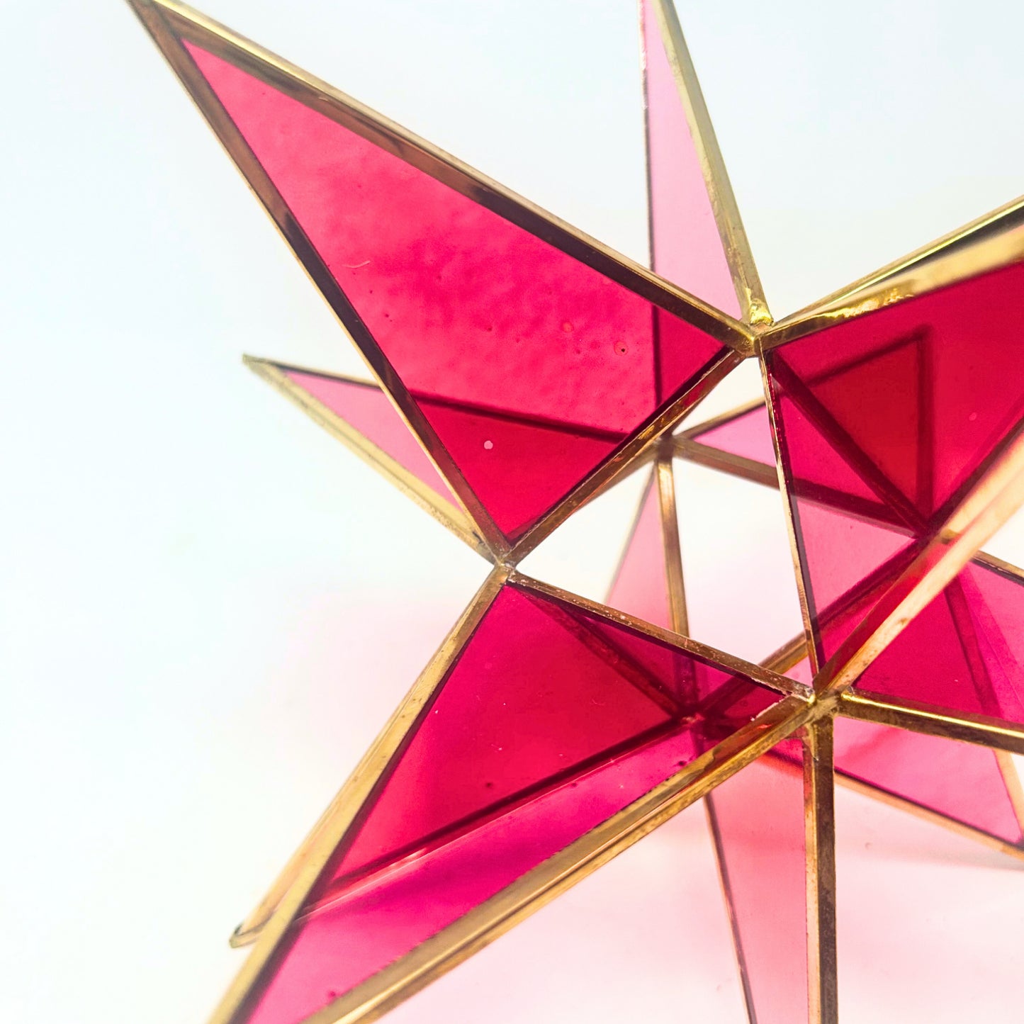 Hot Pink 3D Glass Star Ornament 12” | AM